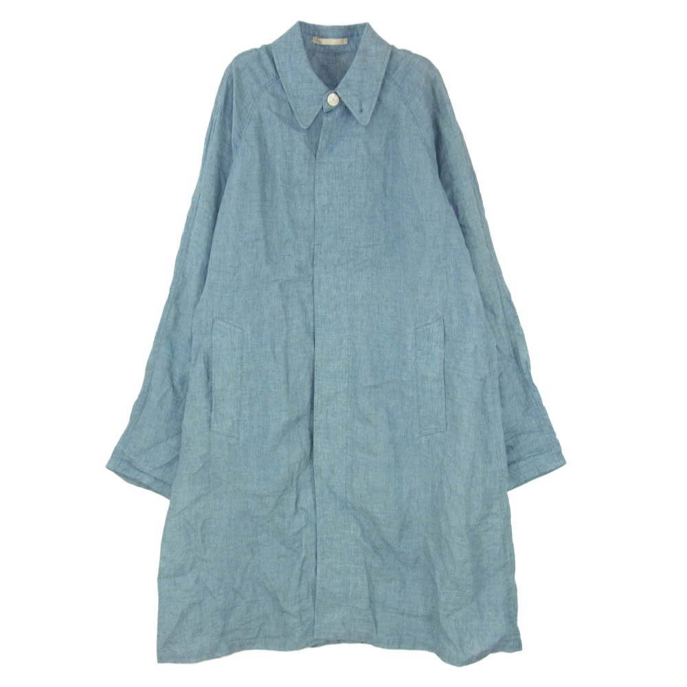Paul Smith ポール・スミス COLLECTION 104197 4134W リネン ステンカラーコート インディゴブルー系 M【中古】