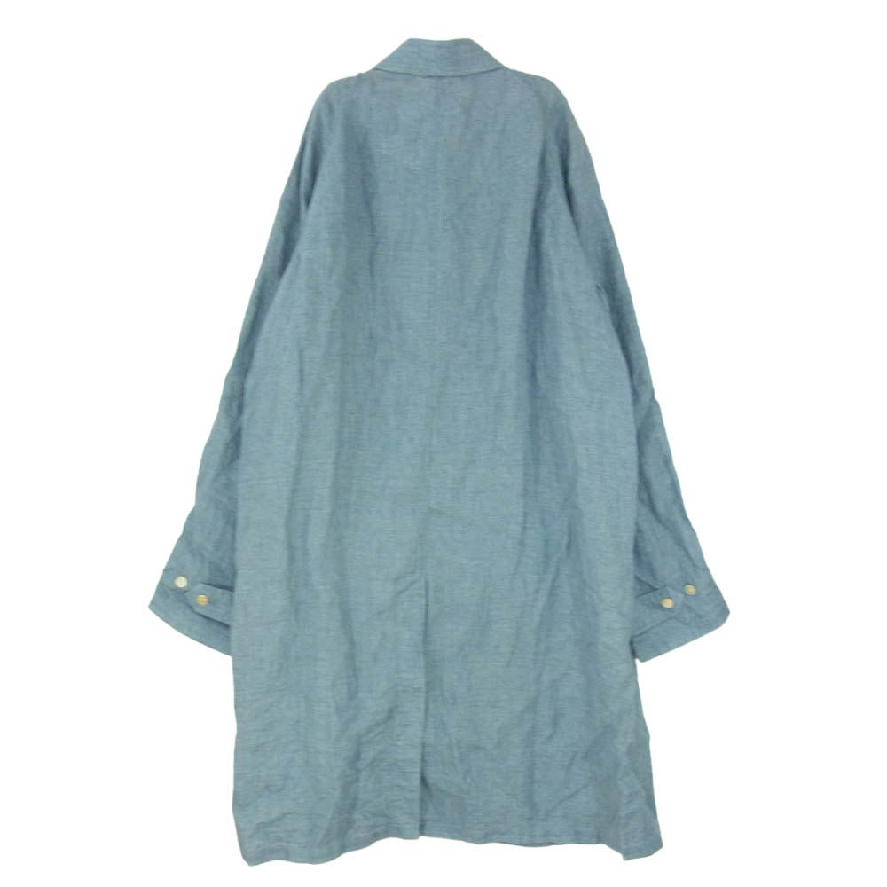 Paul Smith ポール・スミス COLLECTION 104197 4134W リネン ステンカラーコート インディゴブルー系 M【中古】