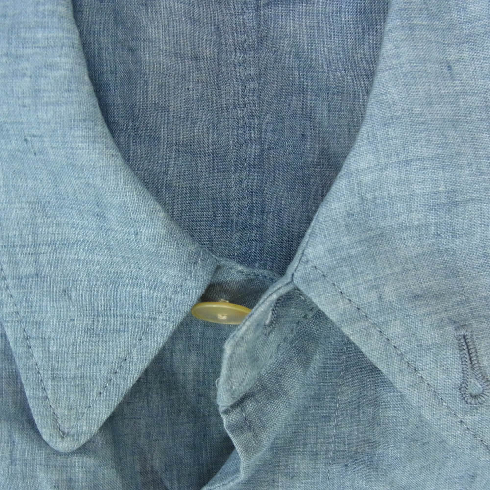 Paul Smith ポール・スミス COLLECTION 104197 4134W リネン ステンカラーコート インディゴブルー系 M【中古】