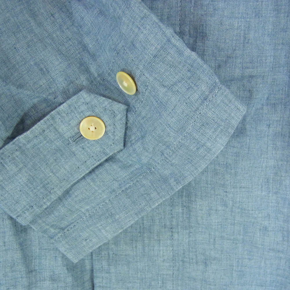 Paul Smith ポール・スミス COLLECTION 104197 4134W リネン ステンカラーコート インディゴブルー系 M【中古】