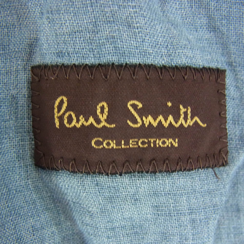 Paul Smith ポール・スミス COLLECTION 104197 4134W リネン ステンカラーコート インディゴブルー系 M【中古】