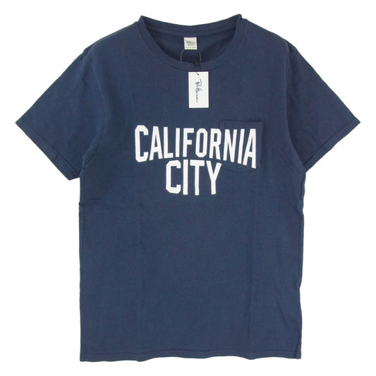 Ron Herman ロンハーマン 422090132-1071 CALIFORNIA CITY ポケット Tシャツ ネイビー系 M【新古品】【未使用】【中古】