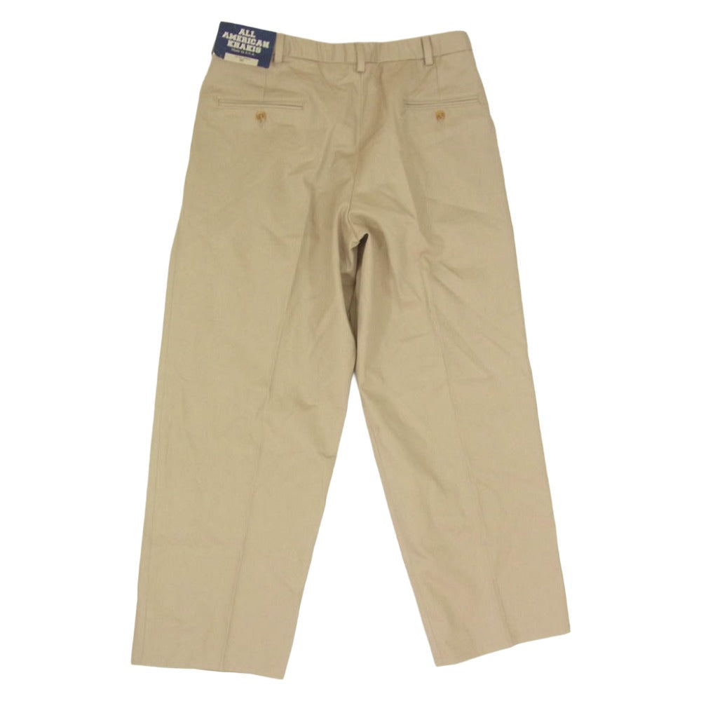 オールアメリカンカーキ TR-001 USA製 RELAXED FIT リラックスフィット チノ パンツ ブラウン系 32【美品】【中古】