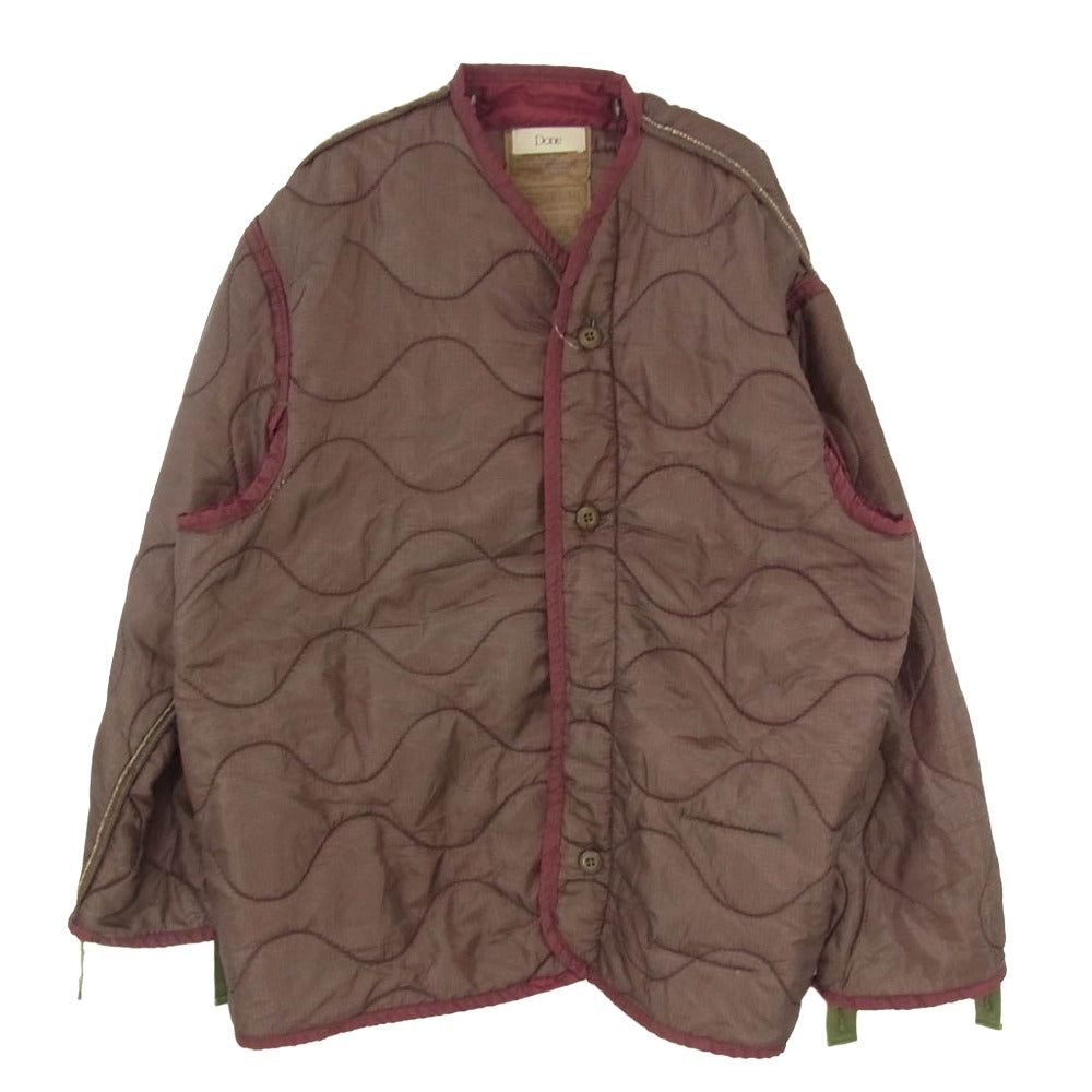 ダン U.S ARMY M-65 QUILTING LINER REMAKE リメイク キルティング ジャケット ブラウン系 7080/0414【中古】