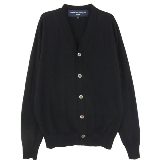 COMME des GARCONS HOMME コムデギャルソンオム AD2006 HS-N003 00s 06年製 5ボタン Vネック ニット カーディガン ブラック系 S【中古】