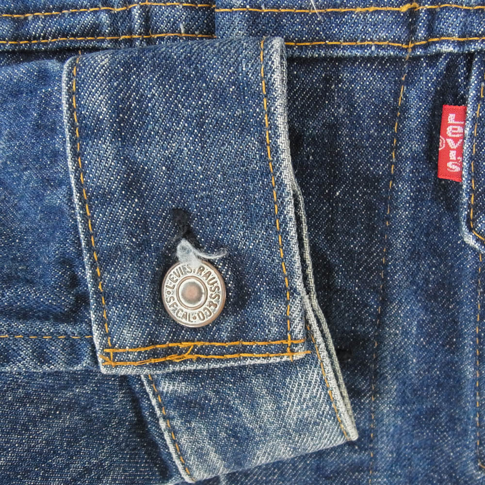 Levi's リーバイス 70s 70505-0217 4th small e ボタン裏刻印522 ケアタグ欠損 デニム ジャケット インディゴブルー系 42【中古】