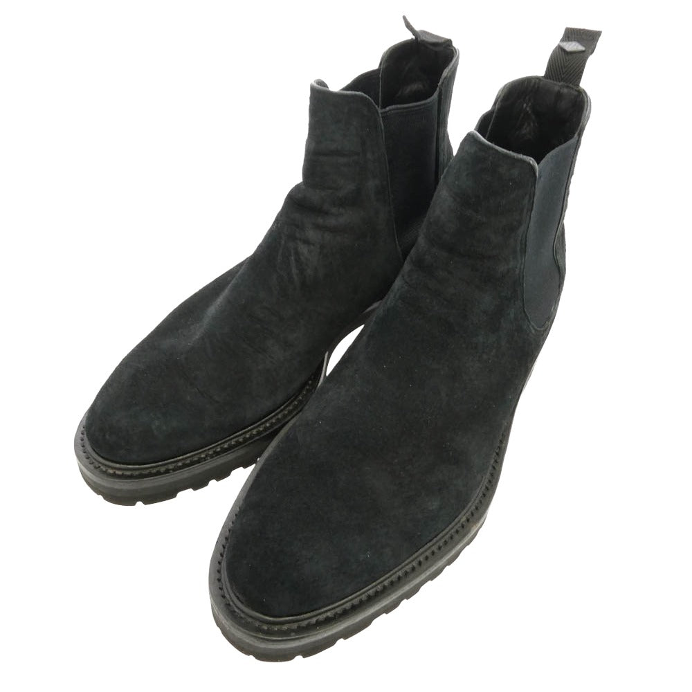 ダブルエイチ WHSP0700S 撥水 スエード サイドゴア ブーツ ブラック系 8【新古品】【未使用】【中古】