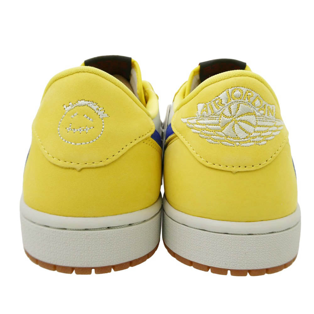 NIKE ナイキ DZ4137-700 【フェイクバスターズ鑑定済】× Travis Scott Women's Air Jordan 1 Retro Low OG Canary トラヴィススコット エアジョーダン1 カナリー ローカット スニーカー イエロー系 28.5cm【極上美品】【中古】