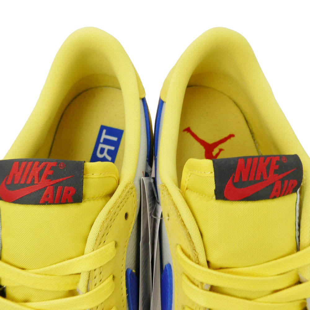 NIKE ナイキ DZ4137-700 【フェイクバスターズ鑑定済】× Travis Scott Women's Air Jordan 1 Retro Low OG Canary トラヴィススコット エアジョーダン1 カナリー ローカット スニーカー イエロー系 28.5cm【極上美品】【中古】