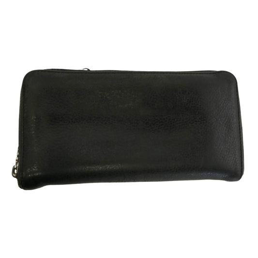 CHROME HEARTS クロムハーツ（原本無） REC F ZIP #2 ダガージップ プレーン ラウンドジップ ウォレット ブラック系【中古】