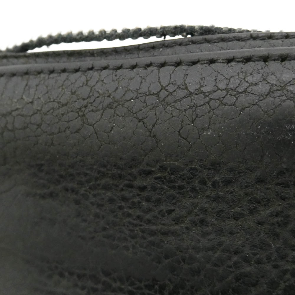 CHROME HEARTS クロムハーツ（原本無） REC F ZIP #2 ダガージップ プレーン ラウンドジップ ウォレット ブラック系【中古】