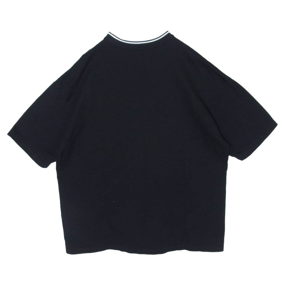 FRED PERRY フレッドペリー BEAMS ビームス FZ1960 × BEAMS オーバーサイズ ピケ Tシャツ ブラック系 L【中古】