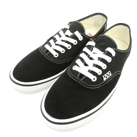 VANS バンズ VN0A5FC8Y28 Skate Authentic スケート オーセンティック スエードレザー×キャンバス ローカット スニーカー ブラック系 28cm【中古】