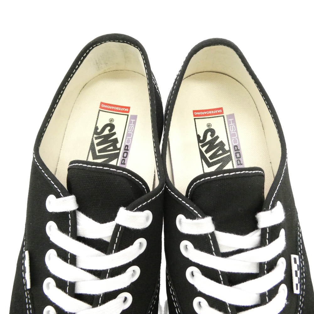 VANS バンズ VN0A5FC8Y28 Skate Authentic スケート オーセンティック スエードレザー×キャンバス ローカット スニーカー ブラック系 28cm【中古】