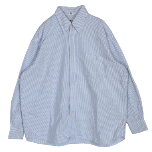 KAPTAIN SUNSHINE キャプテンサンシャイン INDIVIDUALIZED SHIRTS インディビジュアライズドシャツ x INDIVIDUALIZED SHIRTS インディビジュアライズドシャツ ストライプ BD ボタンダウン オックスフォード 長袖 シャツ ライトブルー系 L【中古】