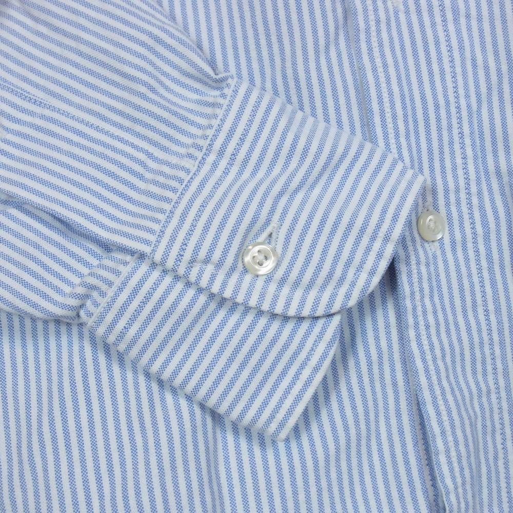 KAPTAIN SUNSHINE キャプテンサンシャイン INDIVIDUALIZED SHIRTS インディビジュアライズドシャツ x INDIVIDUALIZED SHIRTS インディビジュアライズドシャツ ストライプ BD ボタンダウン オックスフォード 長袖 シャツ ライトブルー系 L【中古】