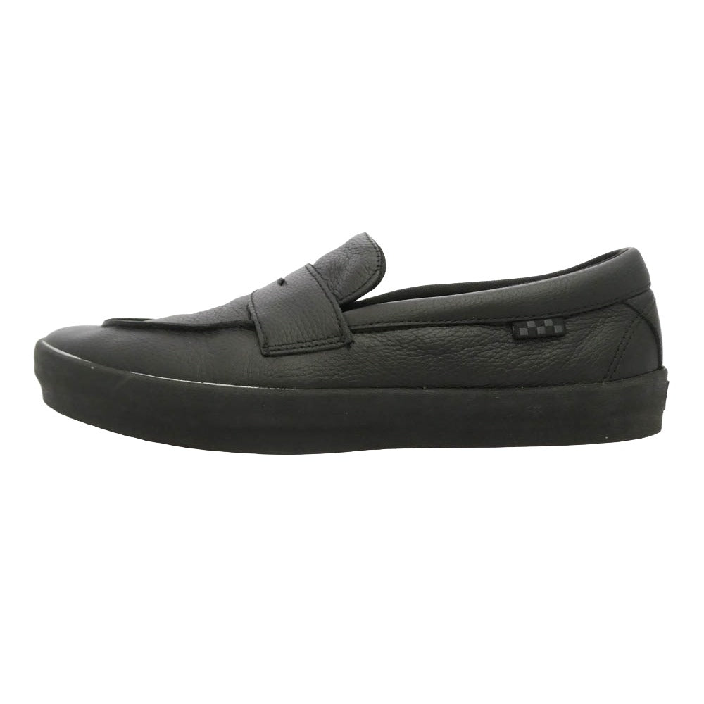 VANS バンズ VN000VAQBKA SKATE LOAFER レザー スケート レザー スリッポン ブラック系 28.5【中古】