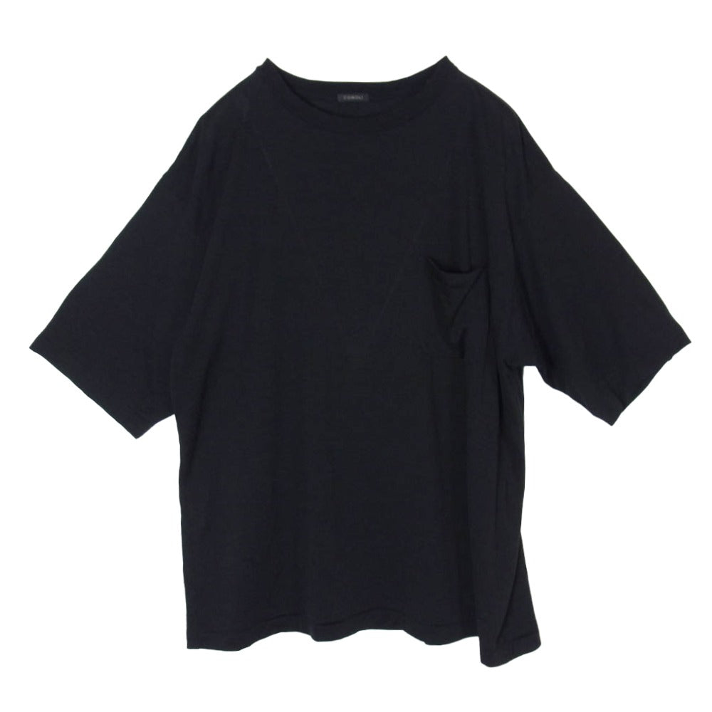 COMOLI コモリ 25SS B01-05016 サマーウール 半袖 Tシャツ ブラック系 3【中古】