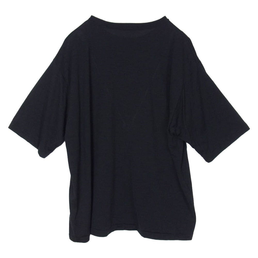 COMOLI コモリ 25SS B01-05016 サマーウール 半袖 Tシャツ ブラック系 3【中古】