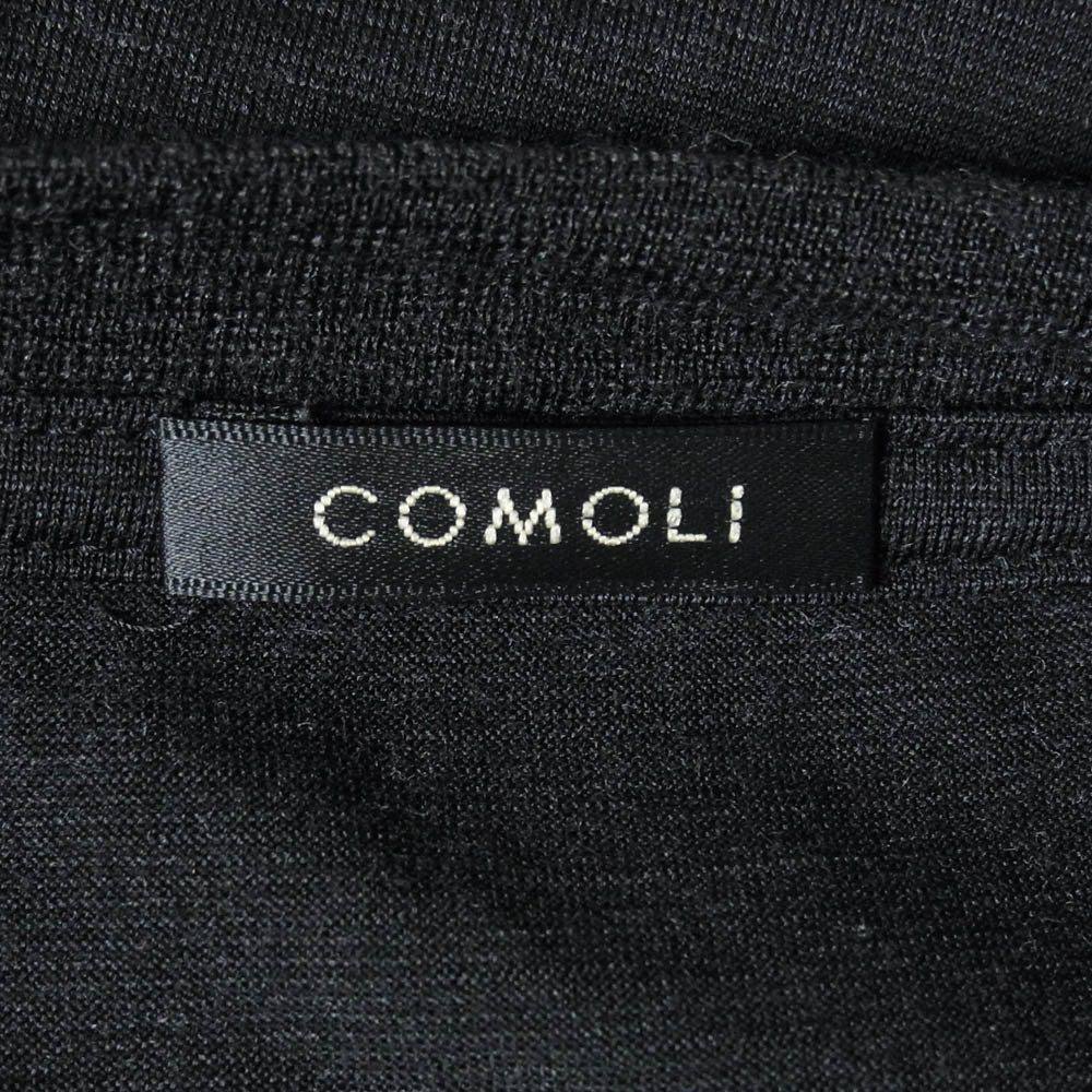 COMOLI コモリ 25SS B01-05016 サマーウール 半袖 Tシャツ ブラック系 3【中古】
