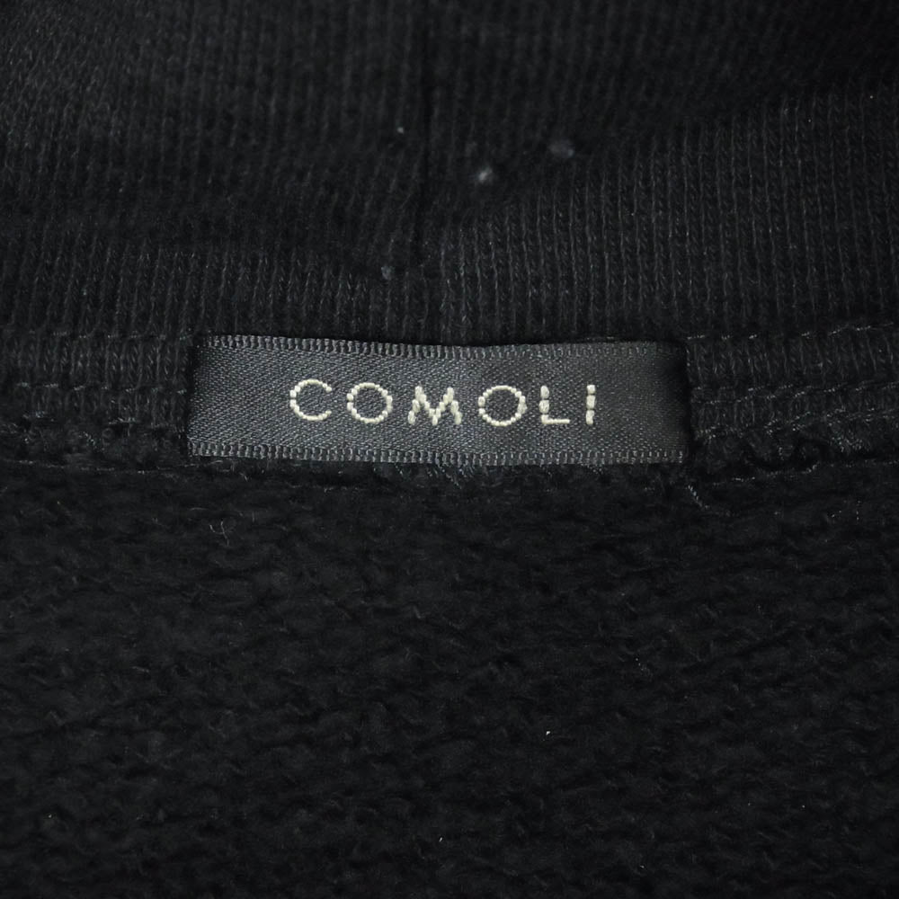 COMOLI コモリ 25AW C03-05017 コットン 裏毛 プルオーバー フーディー パーカー ブラック系 3【中古】