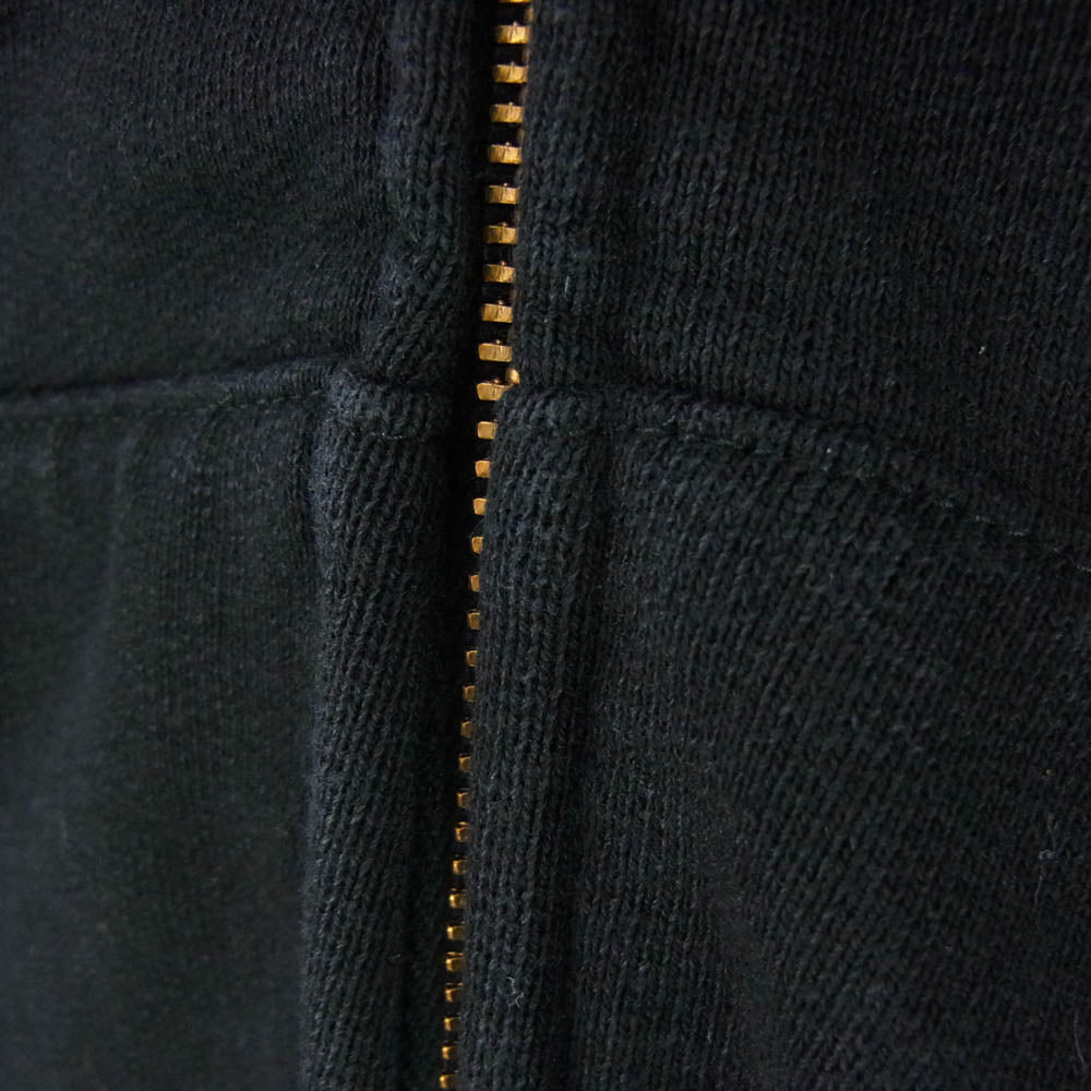 COMOLI コモリ 26SS D01-05001 コットン裏毛 ゴールド金具 ジップアップ パーカー ブラック系 3【中古】