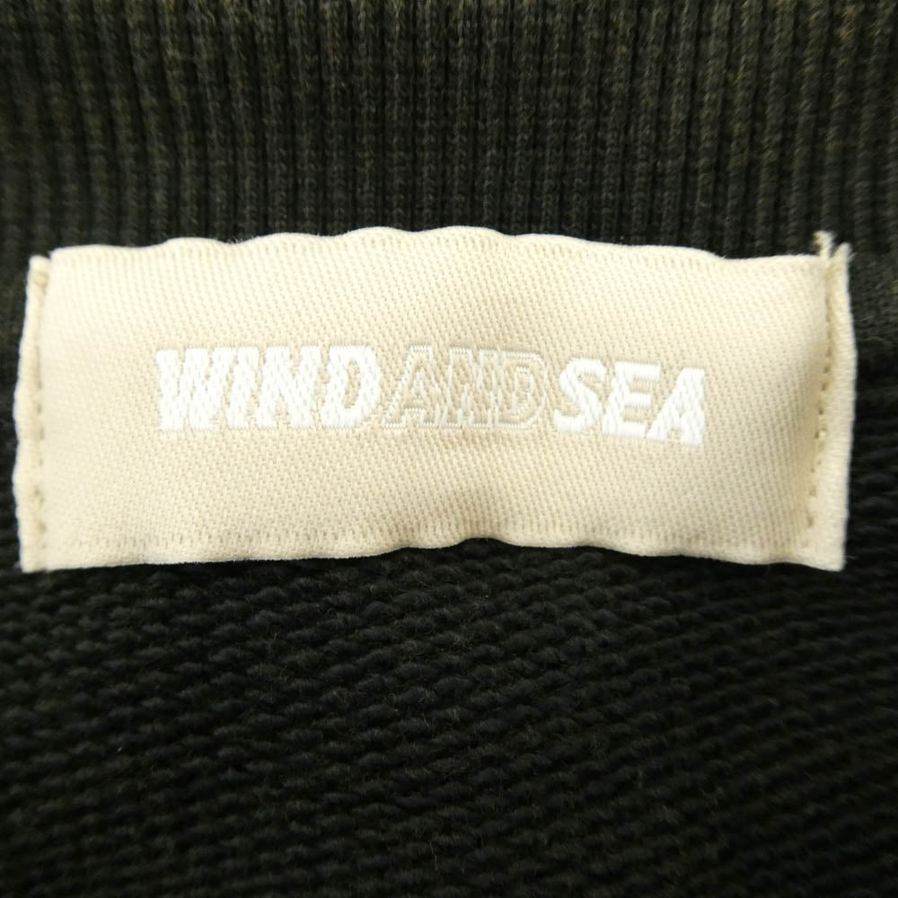 WIND AND SEA ウィンダンシー WDS-O-HRT-25-Q2-CS-03 CREWNECK SWEATSHIRT HEART クルーネック スウェットシャツ ハート トレーナー ブラック系 M【中古】