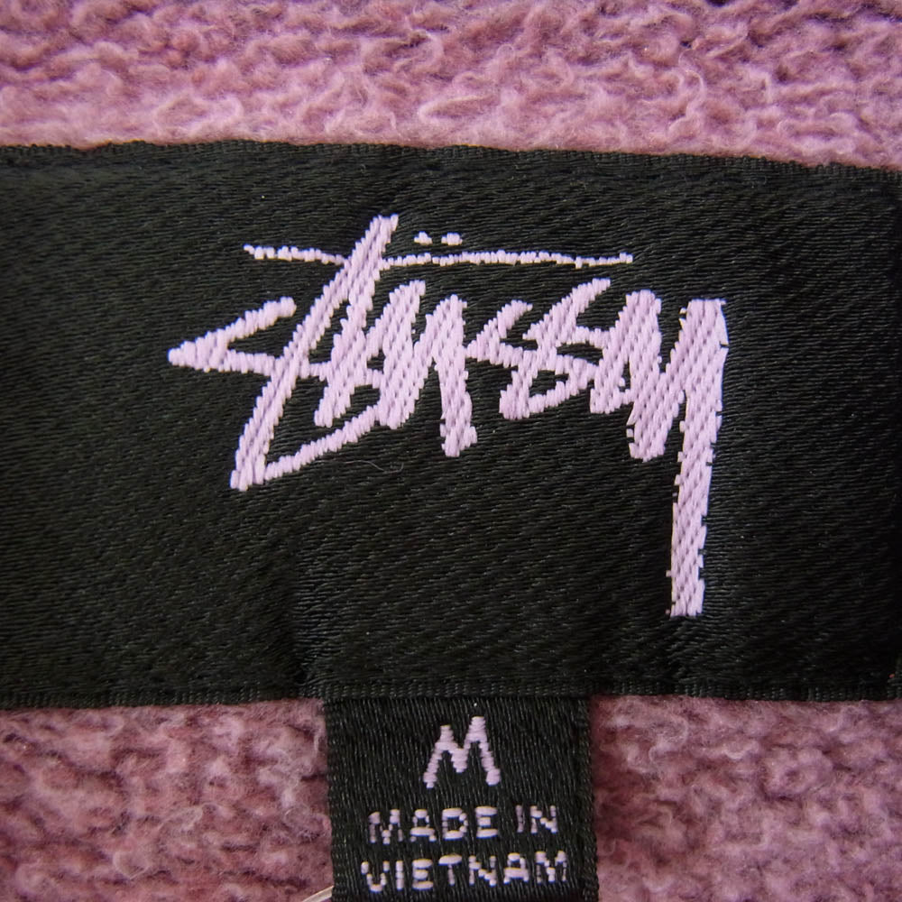 STUSSY ステューシー 24SS BIG CRACKLE SPORT CREW クルーネック スウェット トレーナー エンジ系 M【中古】