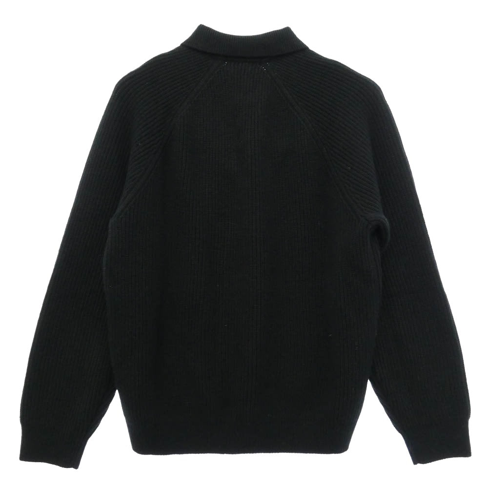 Supreme シュプリーム 25AW Small Box Logo Polo Sweater スモールボックスロゴ ニット ポロ セーター BLACK ブラック系 M【中古】
