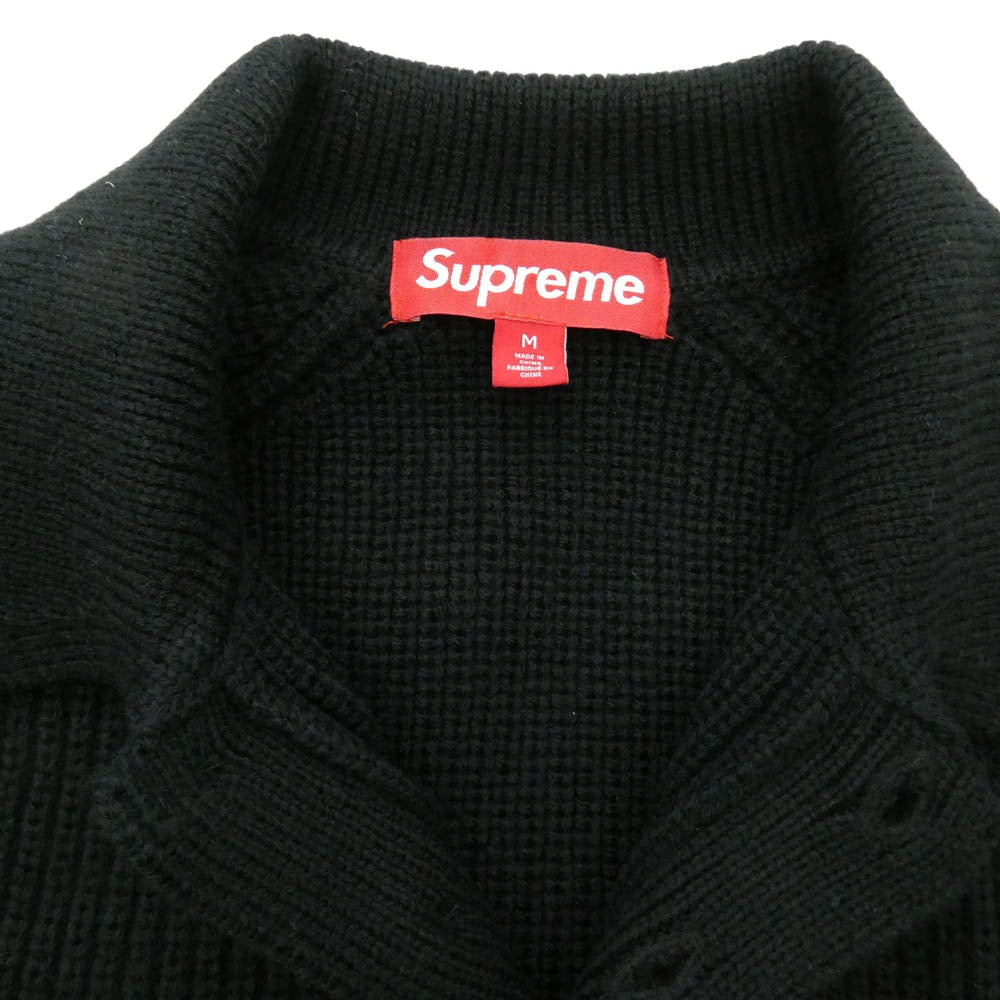 Supreme シュプリーム 25AW Small Box Logo Polo Sweater スモールボックスロゴ ニット ポロ セーター BLACK ブラック系 M【中古】