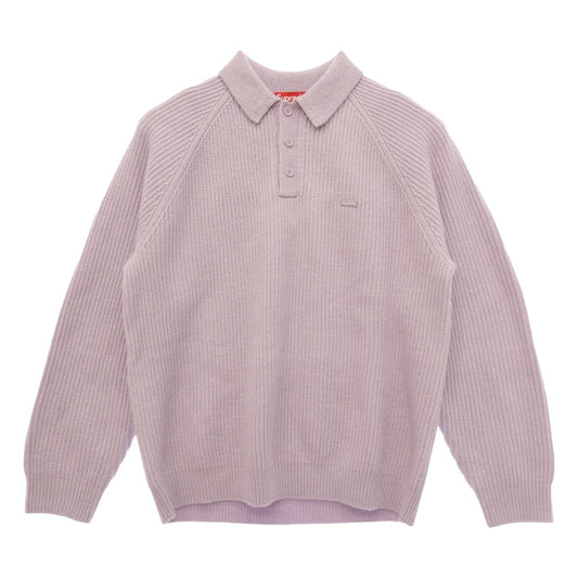 Supreme シュプリーム 25AW Small Box Logo Polo Sweater スモールボックスロゴ ニット ポロ セーター パープル系 M【中古】