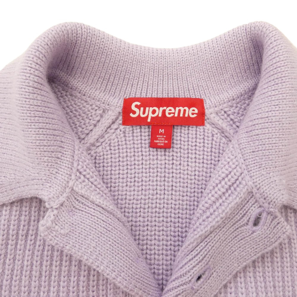 Supreme シュプリーム 25AW Small Box Logo Polo Sweater スモールボックスロゴ ニット ポロ セーター パープル系 M【中古】