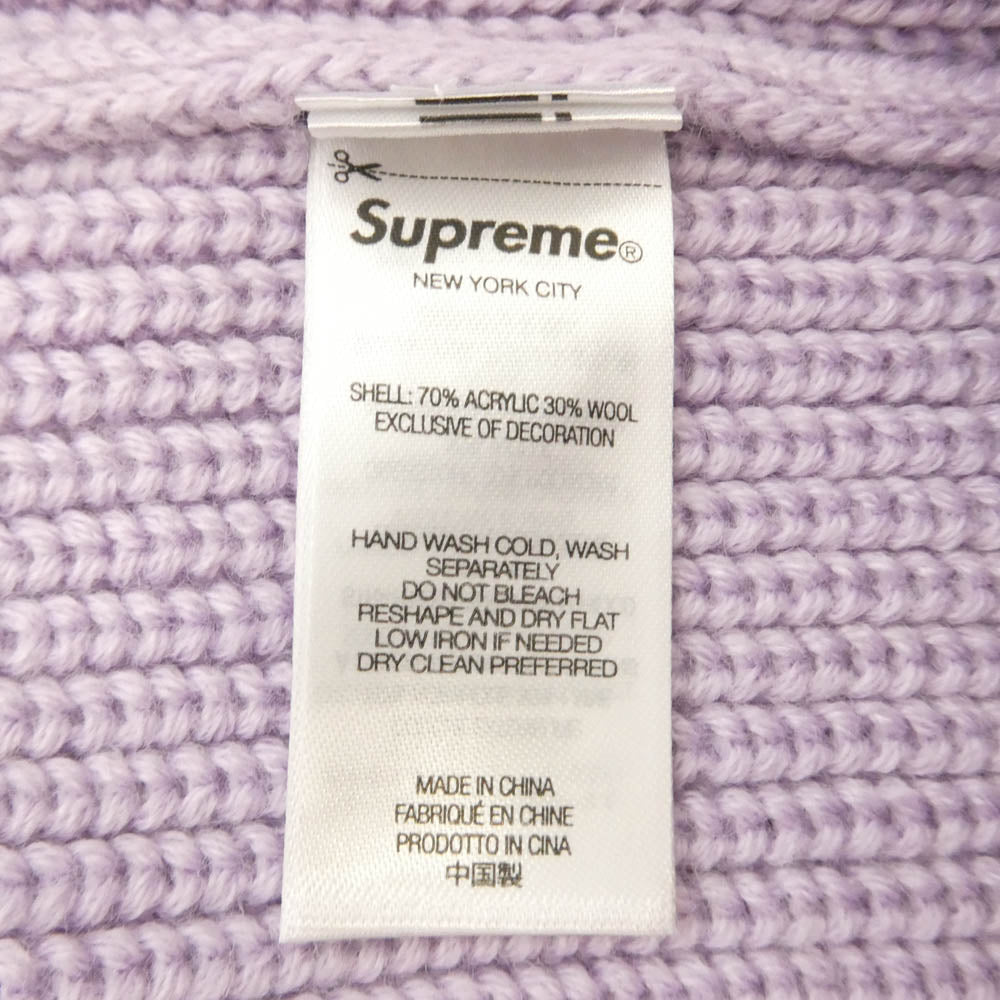 Supreme シュプリーム 25AW Small Box Logo Polo Sweater スモールボックスロゴ ニット ポロ セーター パープル系 M【中古】