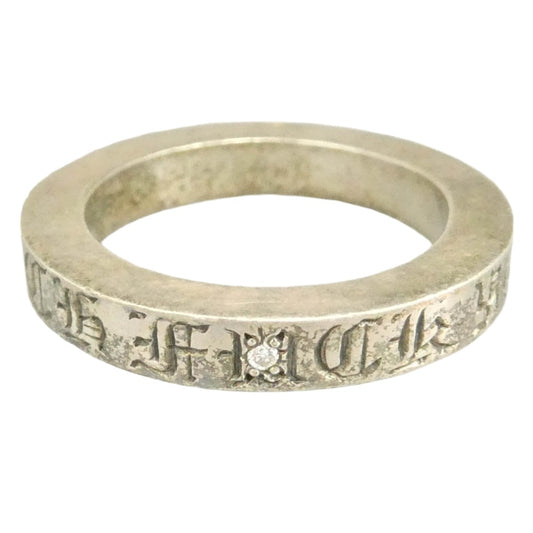 CHROME HEARTS クロムハーツ（原本無） 3mm SPACER FUCKYOU ファックユー スペーサー リング アフター1Pダイヤ シルバー系 約9号【中古】