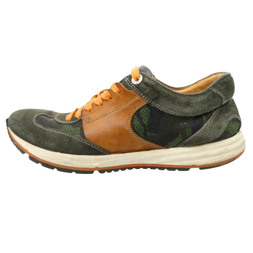 JIMMY CHOO ジミーチュウ スエード レザー カモ ローカット スニーカー マルチカラー系 41【中古】