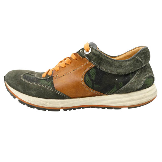 JIMMY CHOO ジミーチュウ スエード レザー カモ ローカット スニーカー マルチカラー系 41【中古】