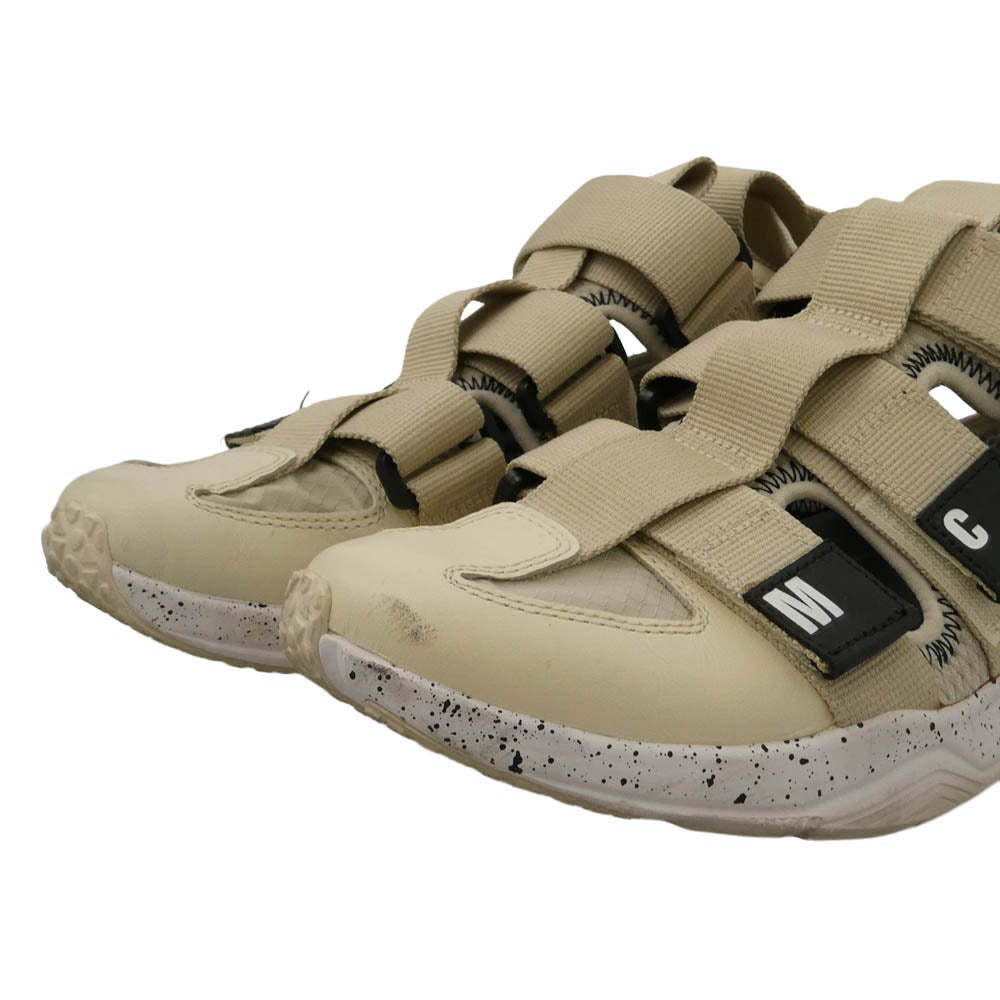 Alexander McQueen アレキサンダーマックイーン ロゴ ベルクロストラップ サンダルスニーカー ベージュ系 ホワイト系 41【中古】