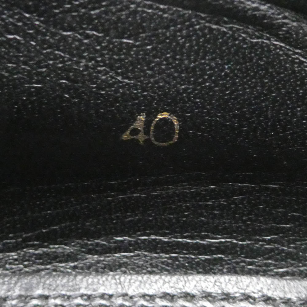 JIMMY CHOO ジミーチュウ スエード レザー エナメル グラデーション キャップトゥ 外羽根 ドレス シューズ ブラック系 40【中古】