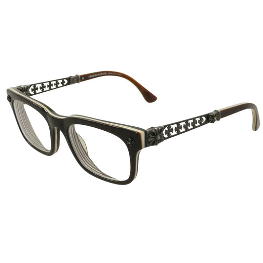 CHROME HEARTS クロムハーツ（原本無） INSTABONE II CHプラス アイウェア 眼鏡 メガネ ブラウン系 52□20-147【中古】