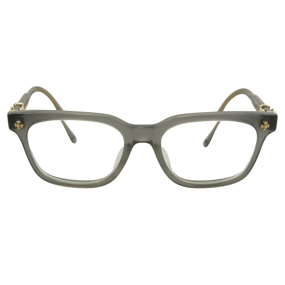 CHROME HEARTS クロムハーツ（原本無） COX UCKER アイウェア 眼鏡 メガネ グレー系 クリア系 52□19-153【中古】