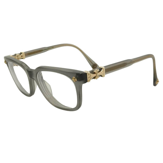 CHROME HEARTS クロムハーツ（原本無） COX UCKER アイウェア 眼鏡 メガネ グレー系 クリア系 52□19-153【中古】