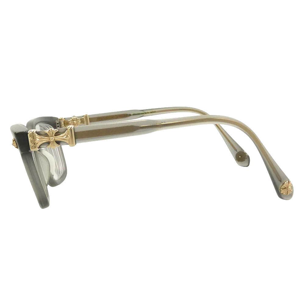 CHROME HEARTS クロムハーツ（原本無） COX UCKER アイウェア 眼鏡 メガネ グレー系 クリア系 52□19-153【中古】