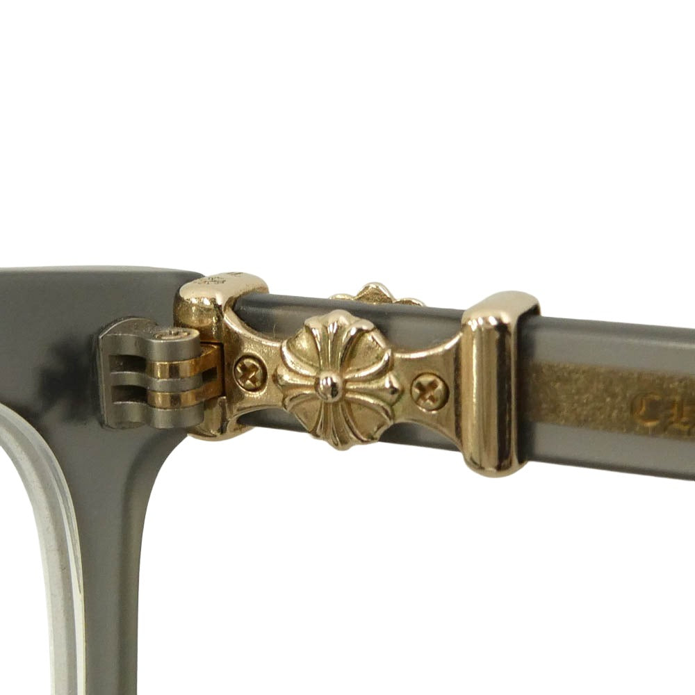 CHROME HEARTS クロムハーツ（原本無） COX UCKER アイウェア 眼鏡 メガネ グレー系 クリア系 52□19-153【中古】