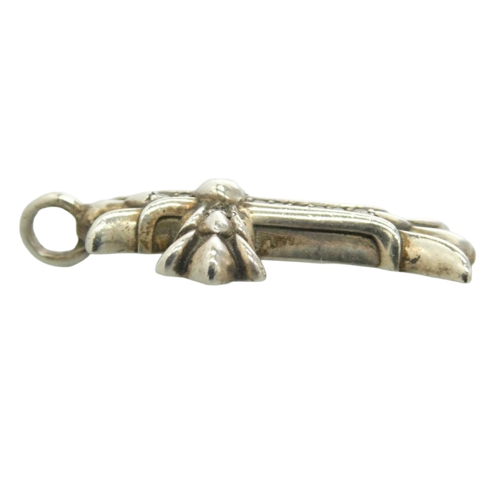 CHROME HEARTS クロムハーツ（原本無） DBL CH CRSP DMND ダブルCHクロスチャーム パヴェダイヤ ペンダントトップ シルバー系【中古】