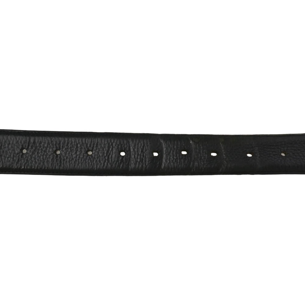 CHROME HEARTS クロムハーツ（原本無） BELT FLORAL クロステイル バックル 1.5ストラップ ベルト ブラック系 36【中古】