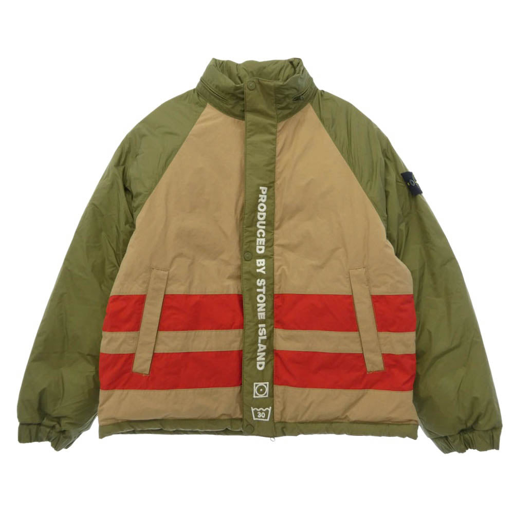 Supreme シュプリーム STONE ISLAND ストーンアイランド 23AW 7925401S3 × Stone Island Reversible Down Puffer Jacket 【フェイクバスターズコンプリート鑑定済】ストーンアイランド リバーシブル パファー ダウン ジャケット フーディ ベージュ系 カーキ系 M【美品】【中古】