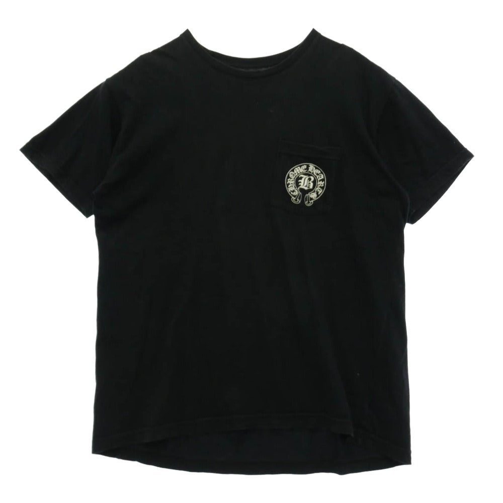 CHROME HEARTS クロムハーツ（原本無） BELLA HADID Horseshoe ベラハディッド ホースシュー ポケット 半袖 Tシャツ カットソー ブラック系 XL【中古】