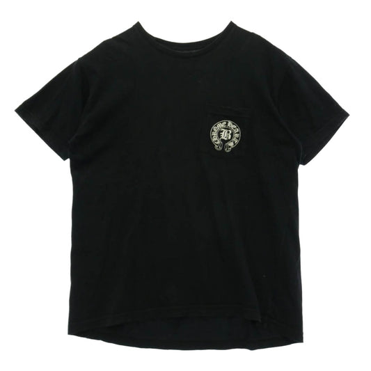 CHROME HEARTS クロムハーツ（原本無） BELLA HADID Horseshoe ベラハディッド ホースシュー ポケット 半袖 Tシャツ カットソー ブラック系 XL【中古】