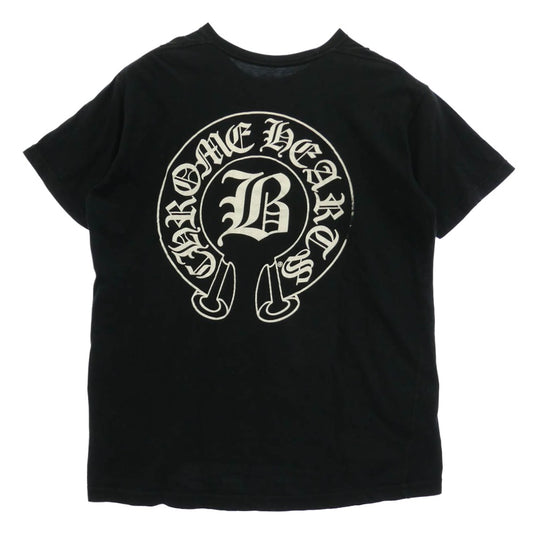 CHROME HEARTS クロムハーツ（原本無） BELLA HADID Horseshoe ベラハディッド ホースシュー ポケット 半袖 Tシャツ カットソー ブラック系 XL【中古】