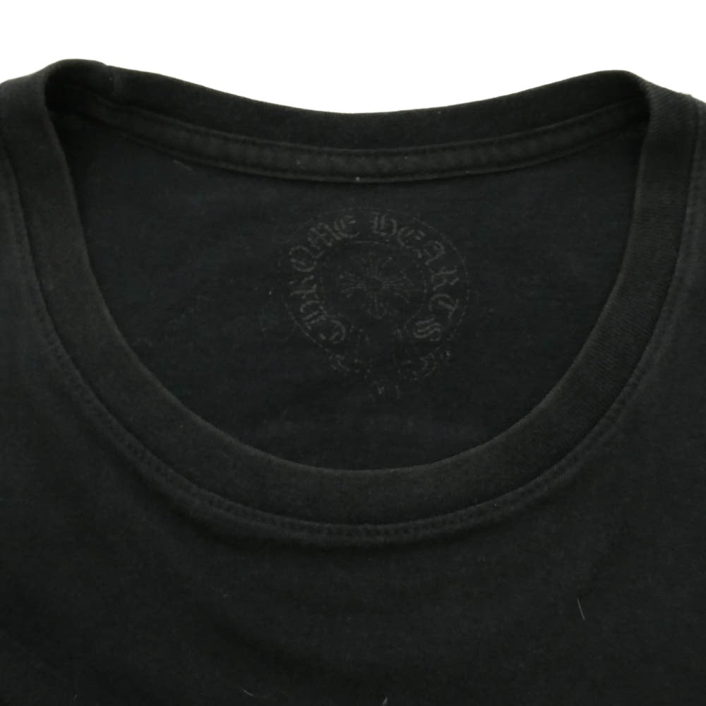 CHROME HEARTS クロムハーツ（原本無） BELLA HADID Horseshoe ベラハディッド ホースシュー ポケット 半袖 Tシャツ カットソー ブラック系 XL【中古】